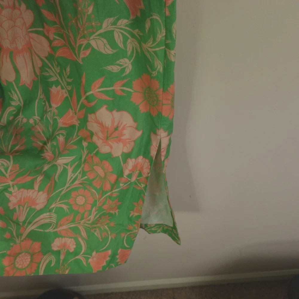 Mestiza Dress‎ Linen Blend Caftan Midi